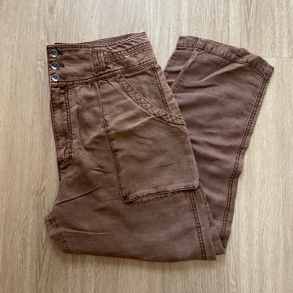 Free People High-Rise Button Up Cargo Pants